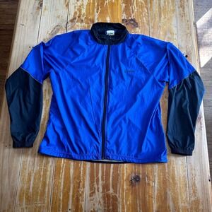 Vintage LL Bean Jacket Mens Large Blue Cycling Vented Windbreaker Made‎ in USA